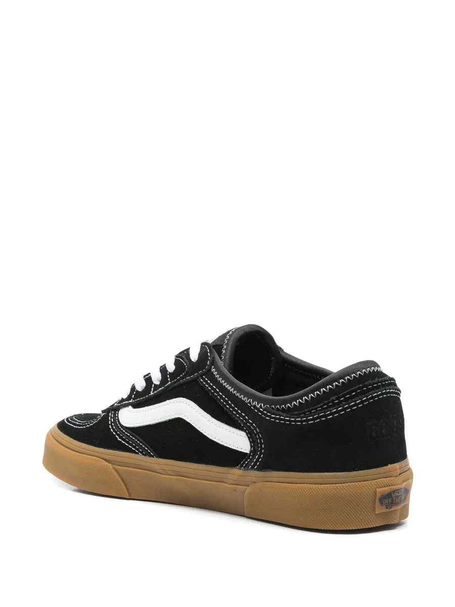 Sneakers Vans negri din piele si piele intoarsa - Img 3
