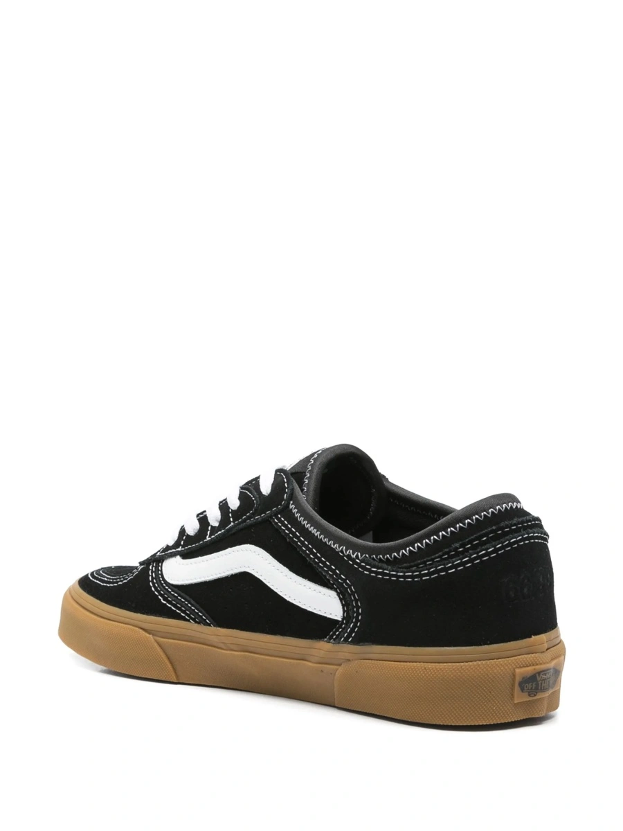 Sneakers Vans negri din piele si piele intoarsa - Img 3