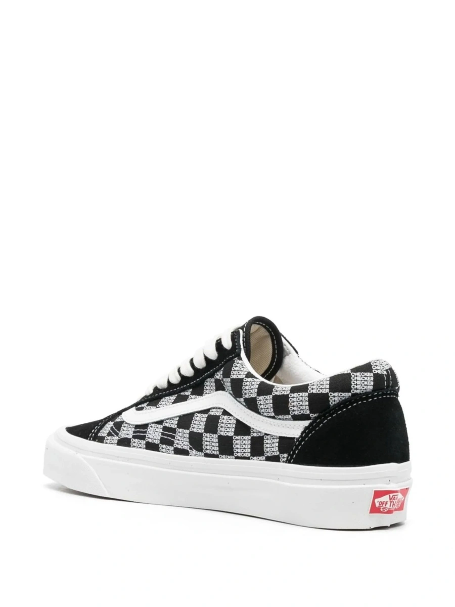 Sneakers Vans Old Skool negri din material textil si piele - Img 3