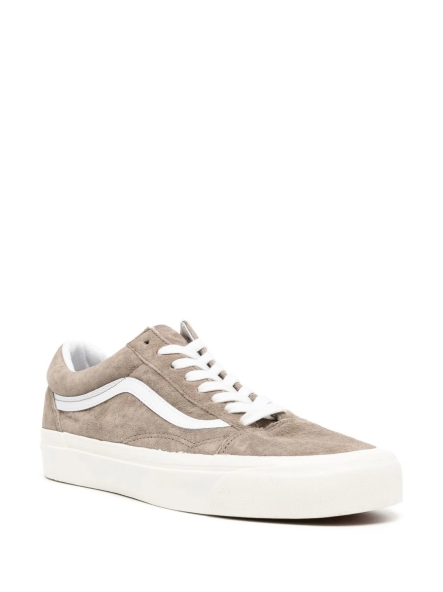 Sneakers Vans Old Skool neutri din piele - Img 2