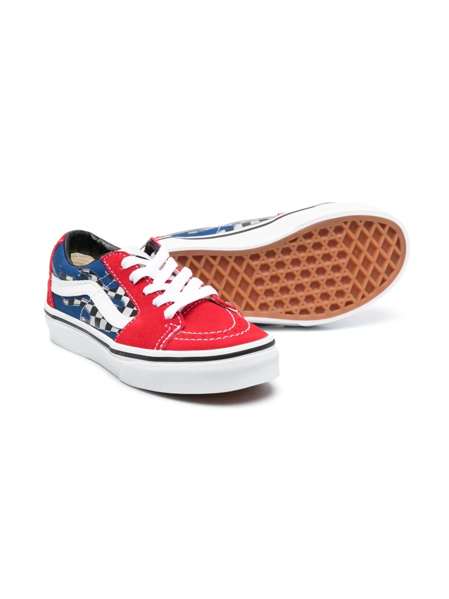Sneakers Vans rosii din material textil si piele intoarsa - Img 2