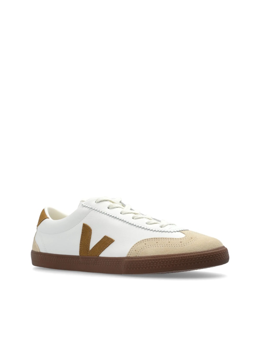 Sneakers VEJA albi din piele si piele intoarsa - Img 4