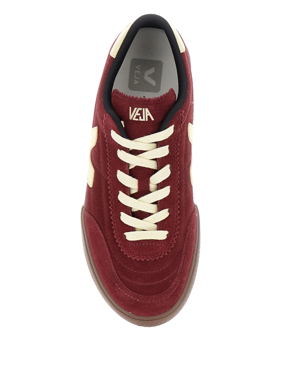 Sneakers VEJA rosii din piele si poliester reciclat - Img 3