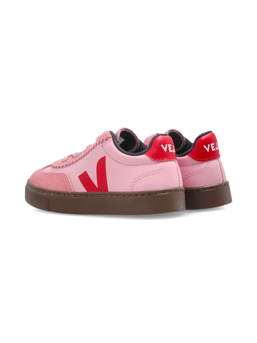 Sneakers VEJA roz din material textil si piele - Img 3