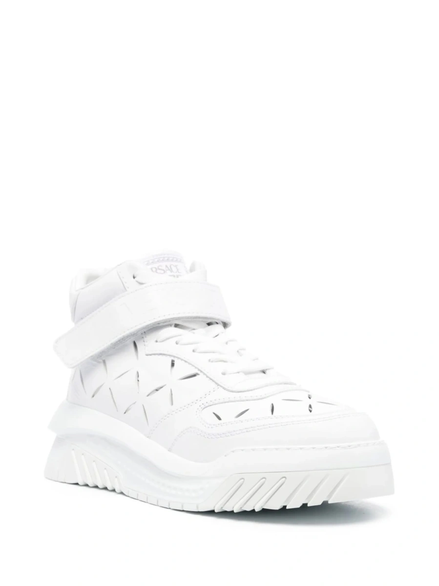 Sneakers Versace albi din piele - Img 2