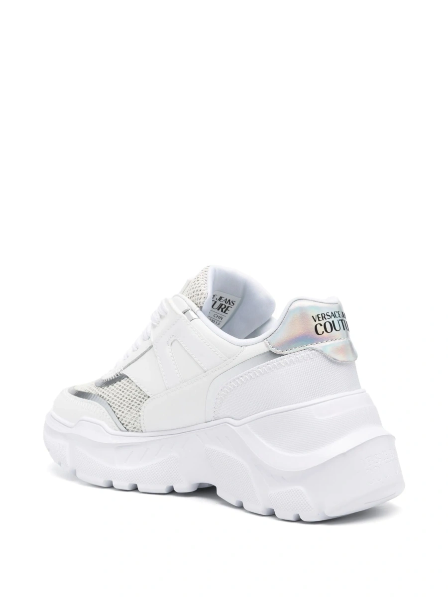 Sneakers Versace Jeans Couture albi din material textil si poliuretan - Img 3