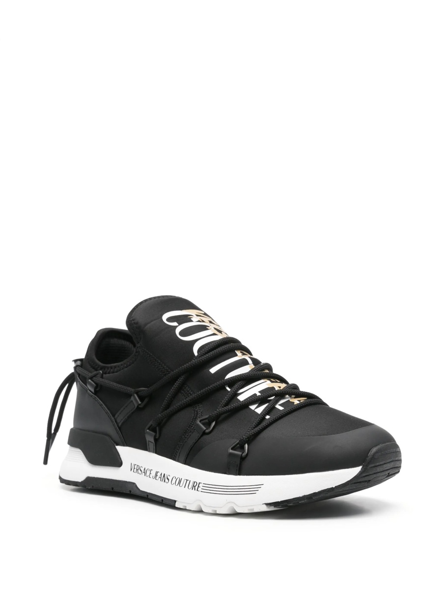 Sneakers Versace Jeans Couture negri din material textil si poliuretan - Img 2