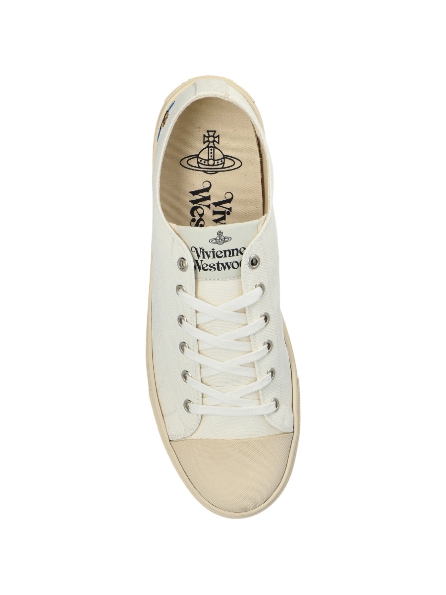 Sneakers Vivienne Westwood albi din bumbac - Img 3