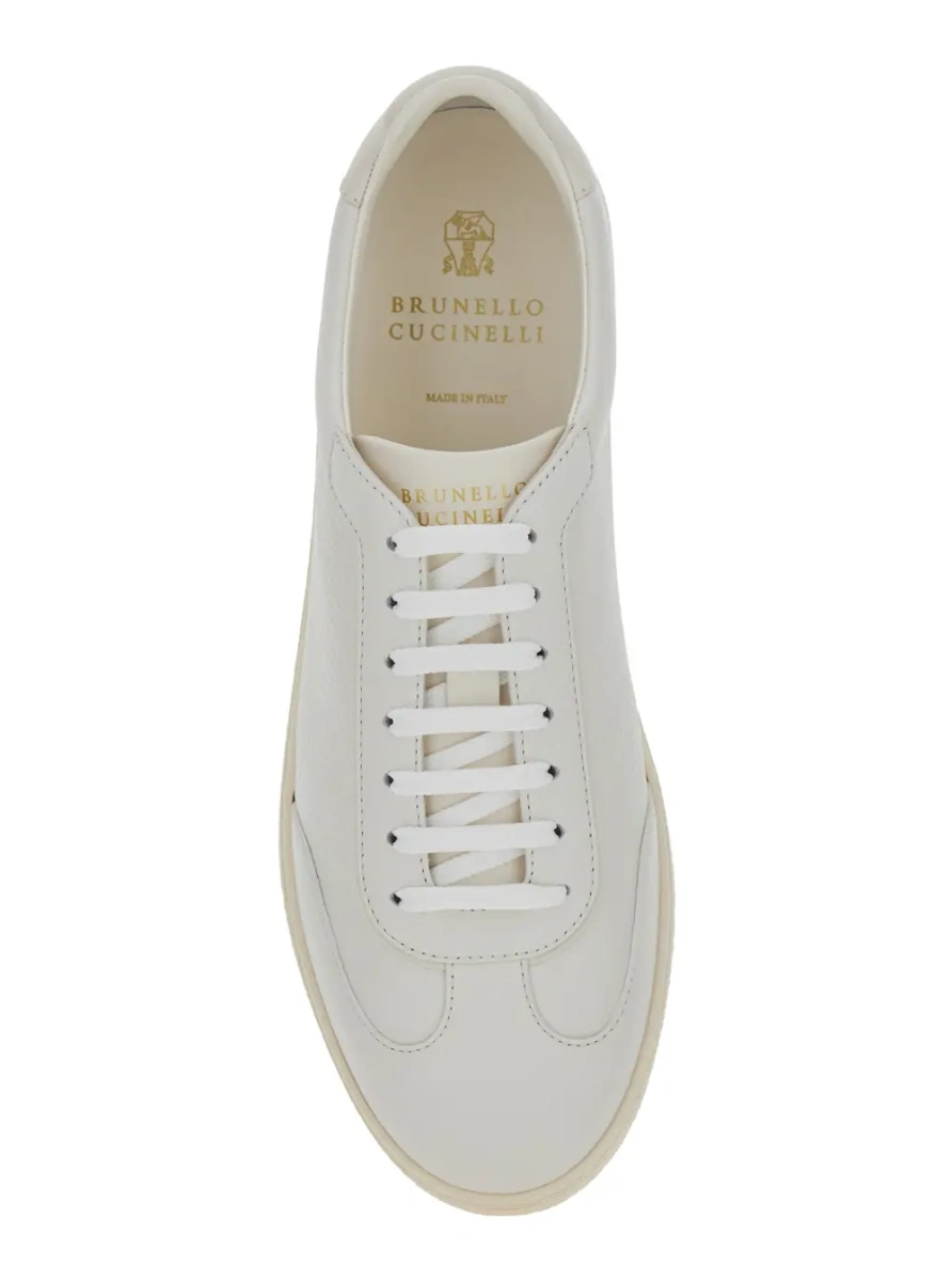 Sneakers White sneakers with embossed logo on the back in leather men - Img 4