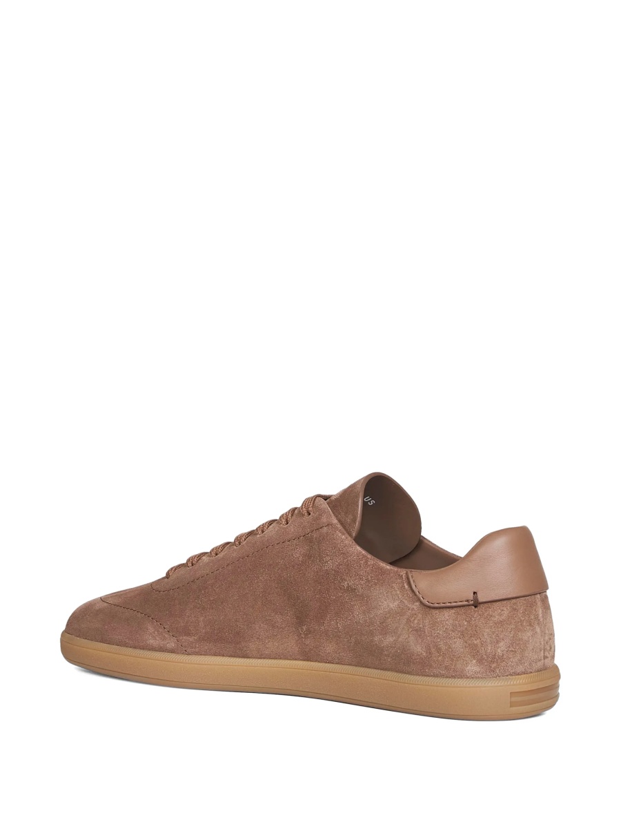 Sneakers ZEGNA maro din piele si piele intoarsa - Img 3