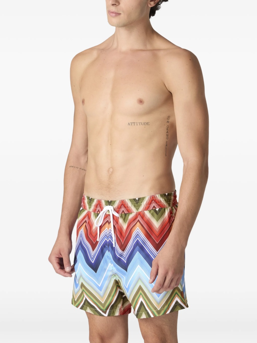 Sort de baie MISSONI BEACHWEAR albastru din polyester - Img 3