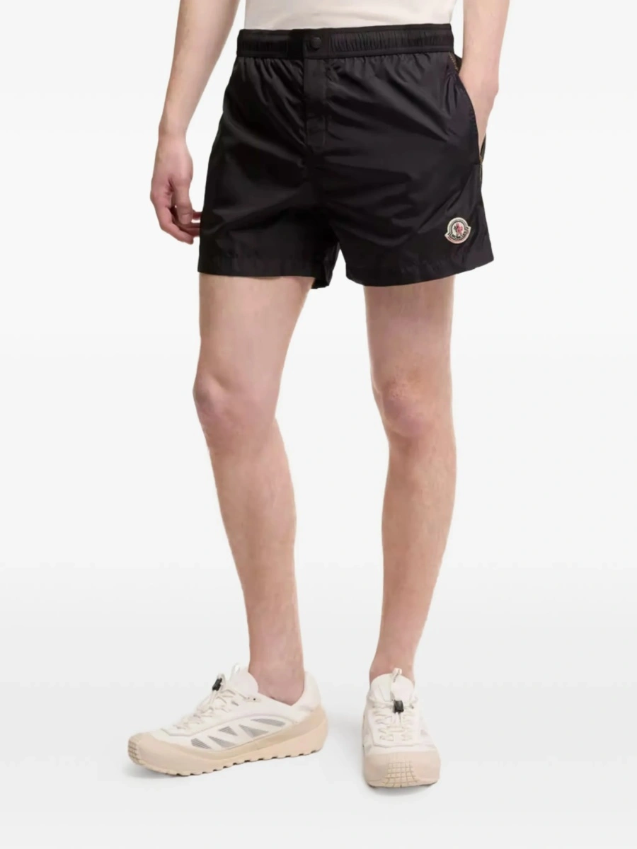 Sort de baie Moncler negru din poliamida - Img 3