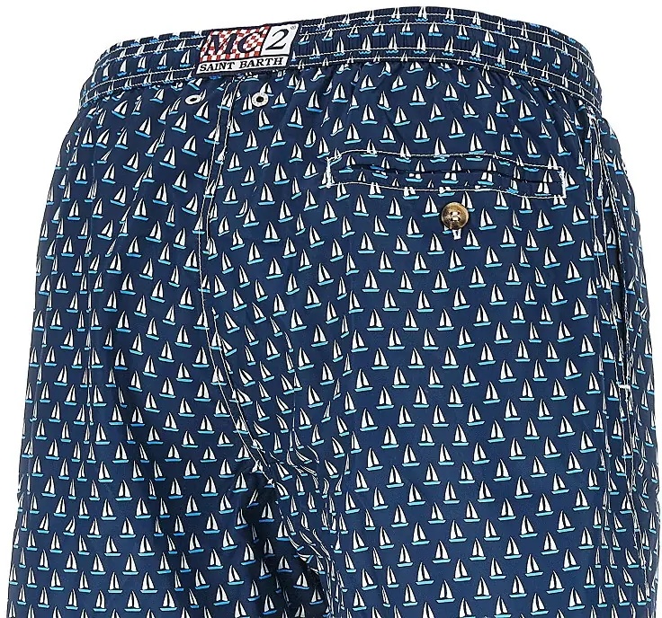 Sorturi Regular Sail printed swim shorts - Img 4