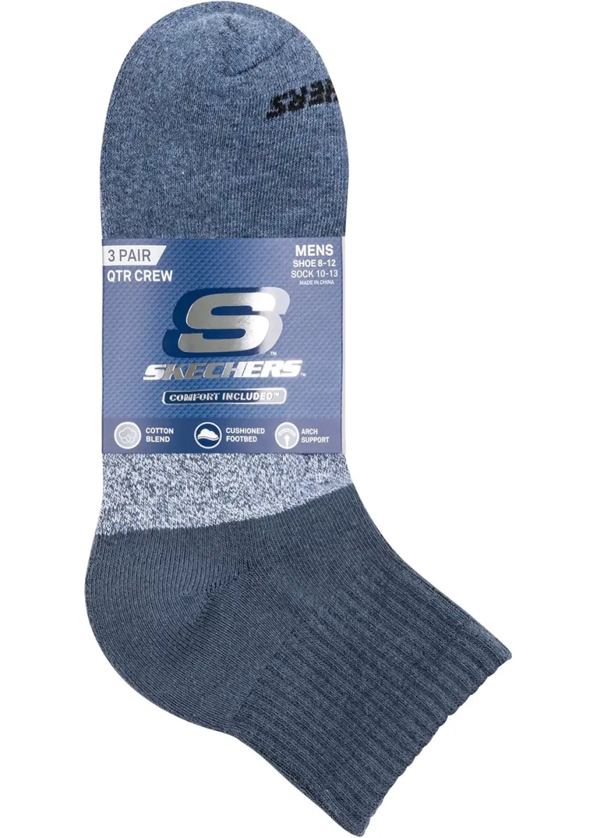 Sosete 3pk Mens Qtr Colorbloc Socks - Img 3
