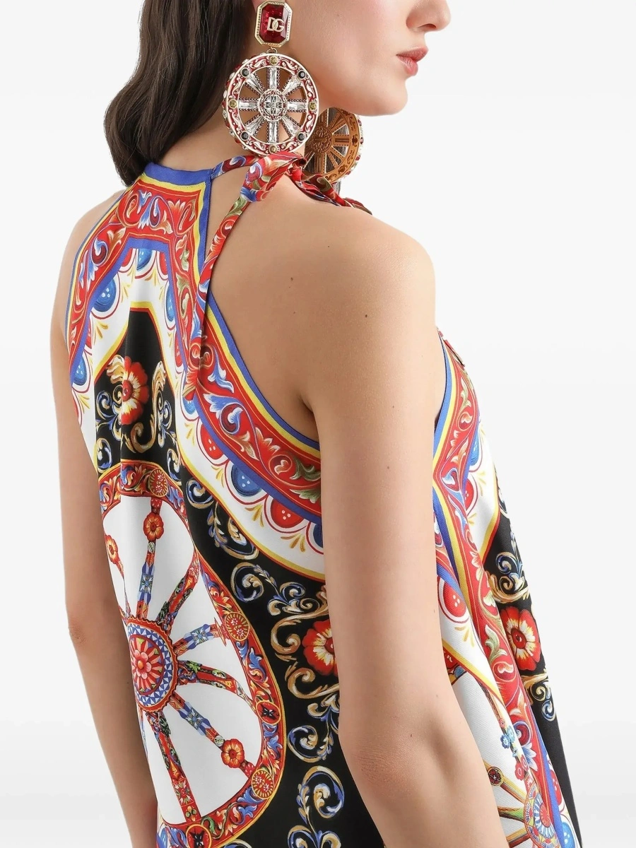 Top Dolce &amp; Gabbana multicolor din matase - Img 7