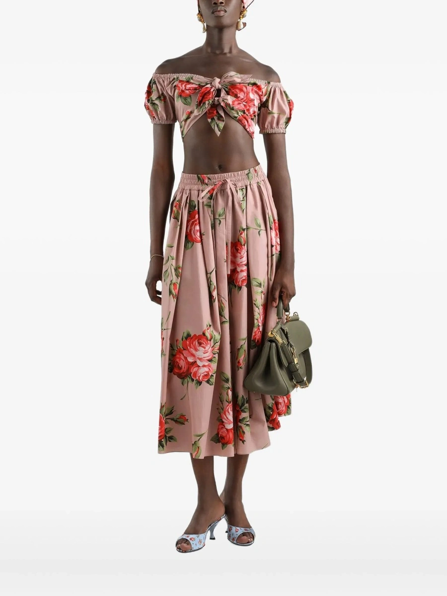 Top Dolce &amp; Gabbana roz din bumbac - Img 4