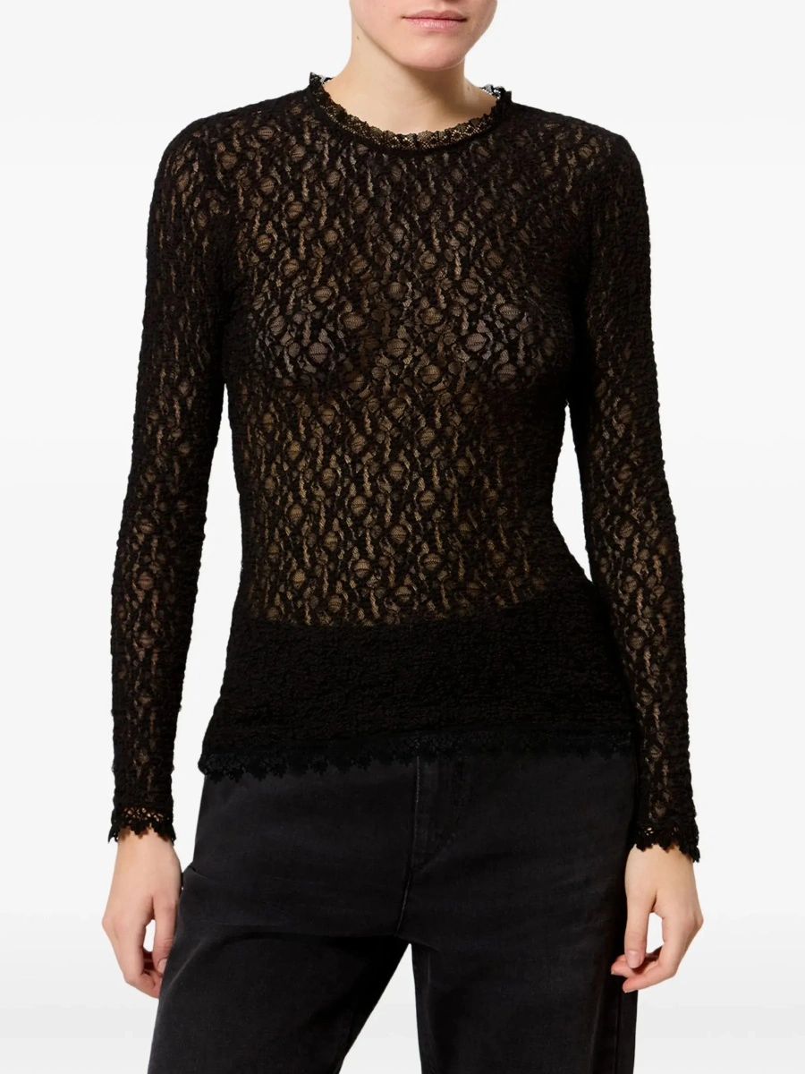 Top Isabel Marant negru din bumbac - Img 6
