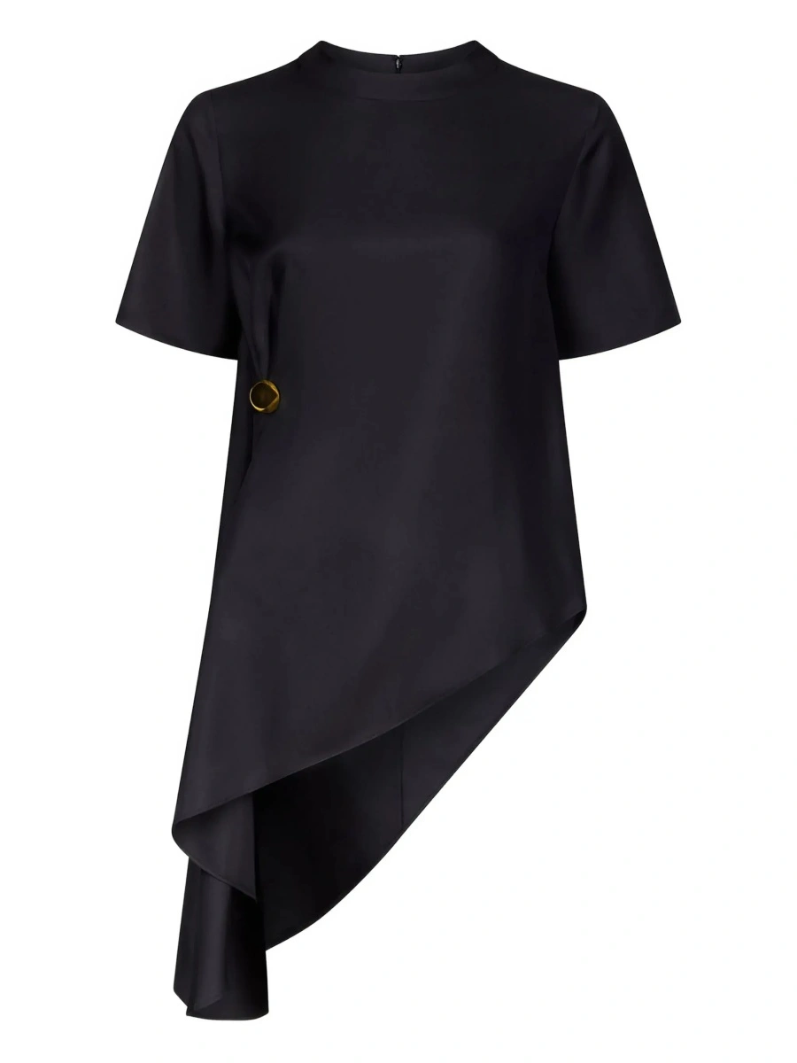 Top LOULOU DE SAISON negru din matase - Img 8