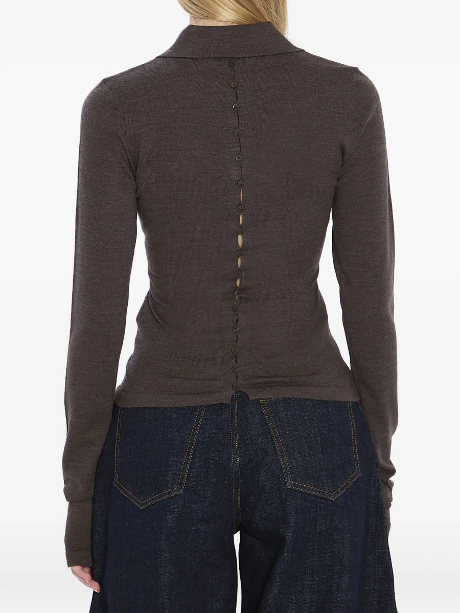 Top tricotat JACQUEMUS maro - Img 5