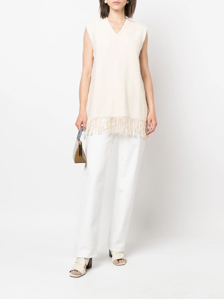 Top tricotat Jil Sander neutru - Img 2