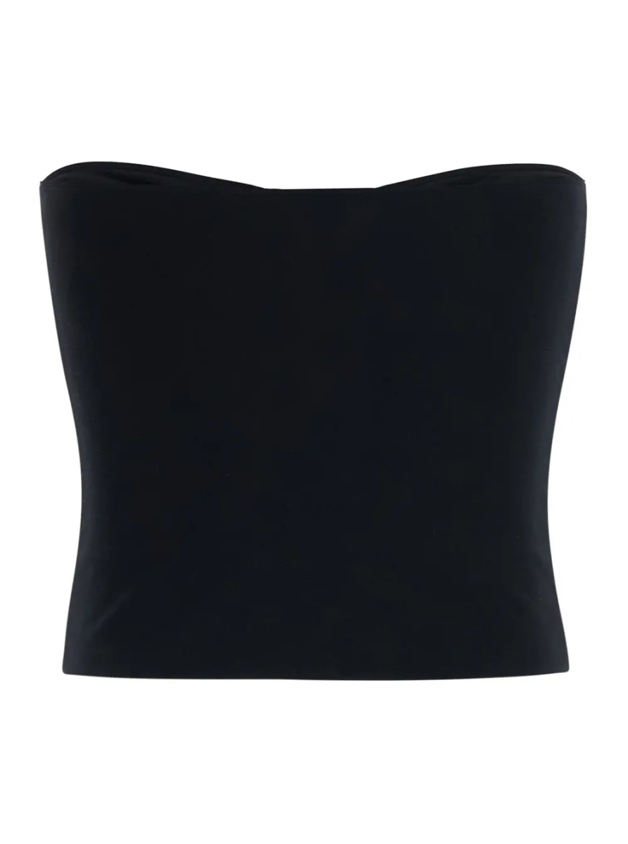 Topuri 'Alannah' Black top with corset design and cut-out on the front in cotton blend for women - Img 2