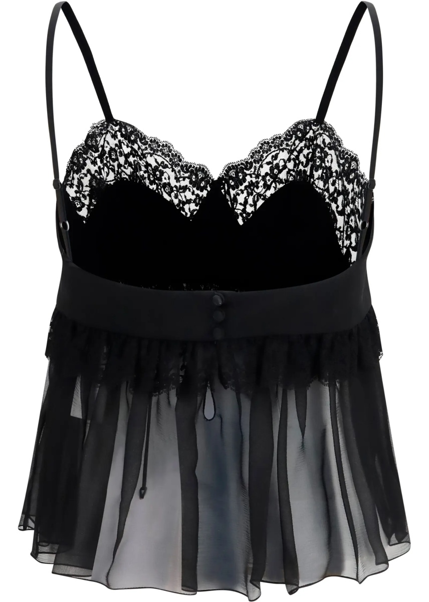 Topuri Crêpe de chine camisole Top - Img 2