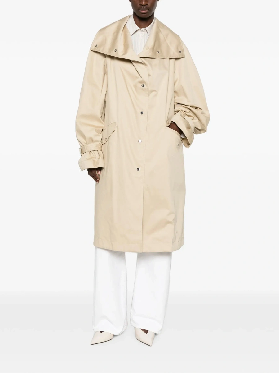 Trenciuri TOTÊME Oversized Cotton Trench with beige cotton women - Img 4