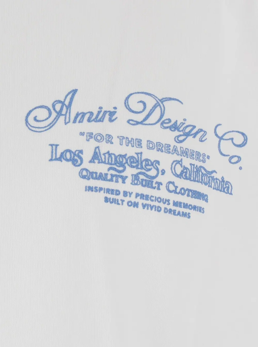 Tricou AMIRI alb din bumbac cu imprimeu fata-verso - Img 3