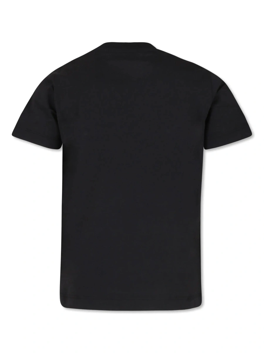 Tricou Black T-shirt with Logo Print in Cotton Boy - Img 4