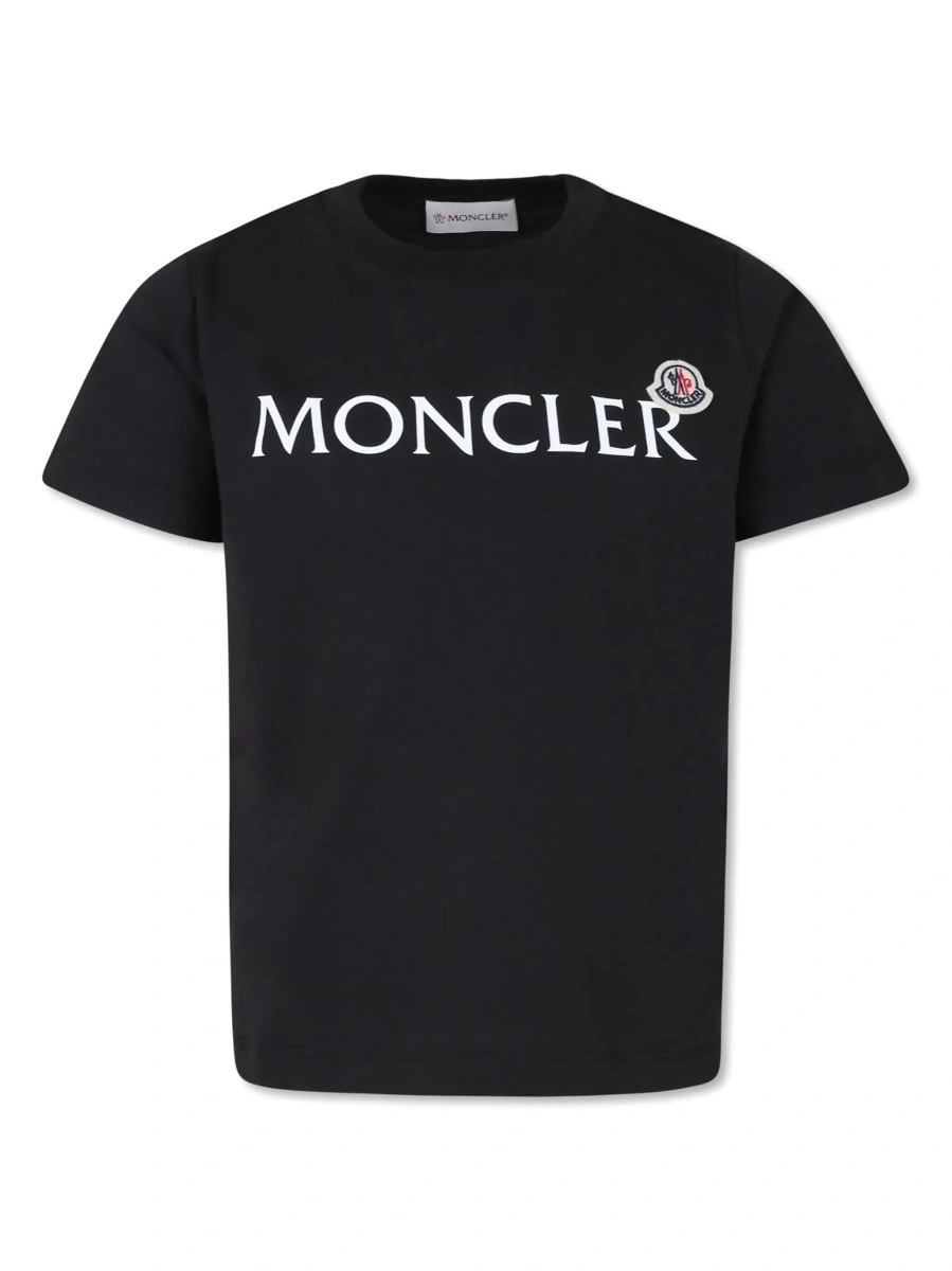 Tricou Black T-shirt with Logo Print in Cotton Boy - Img 5
