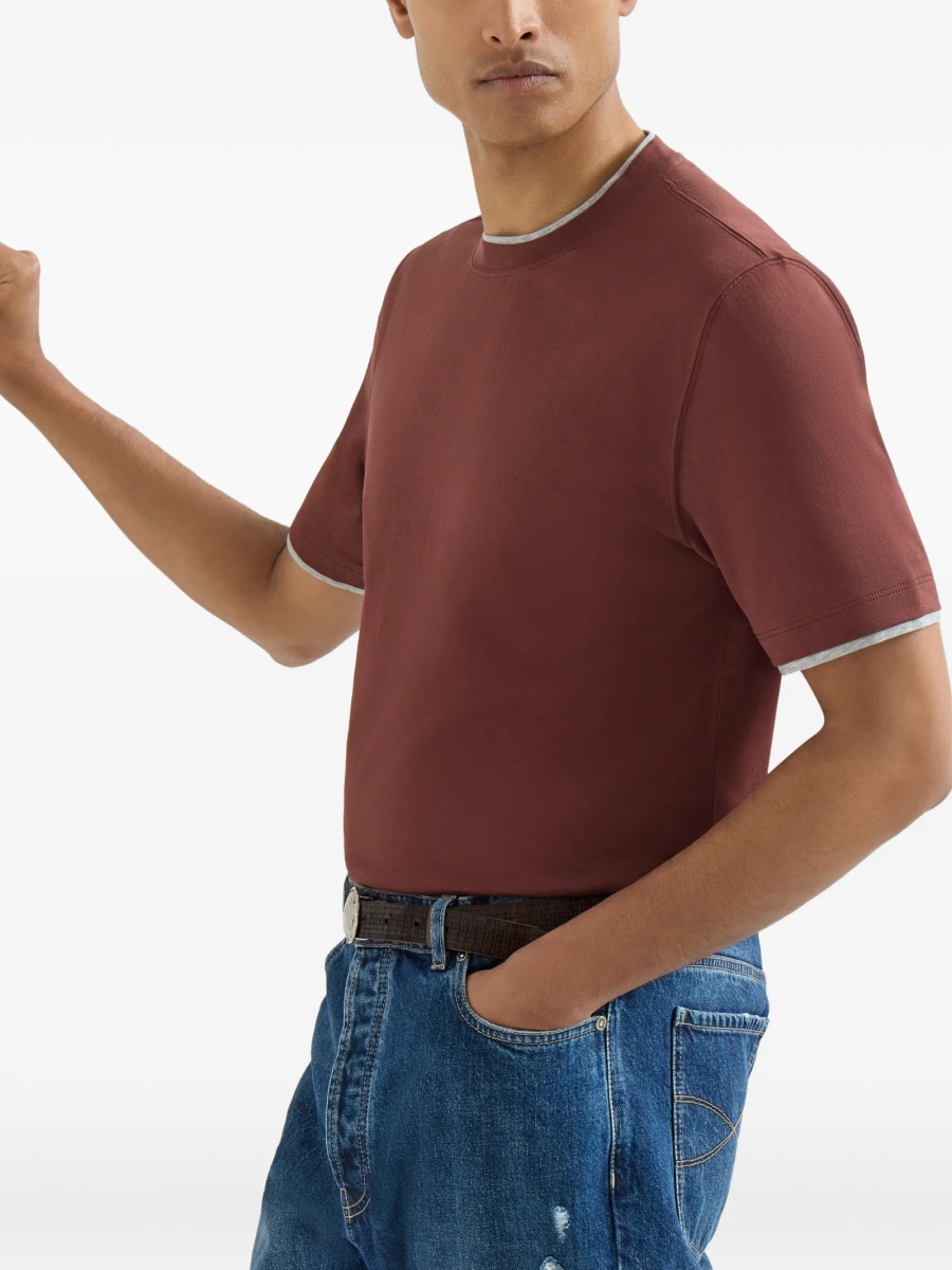 Tricou Brunello Cucinelli maro - Img 5