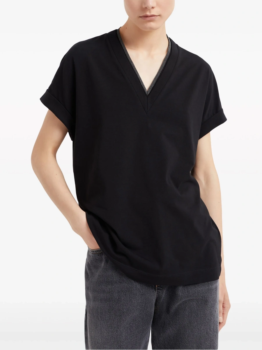 Tricou Brunello Cucinelli negru - Img 3