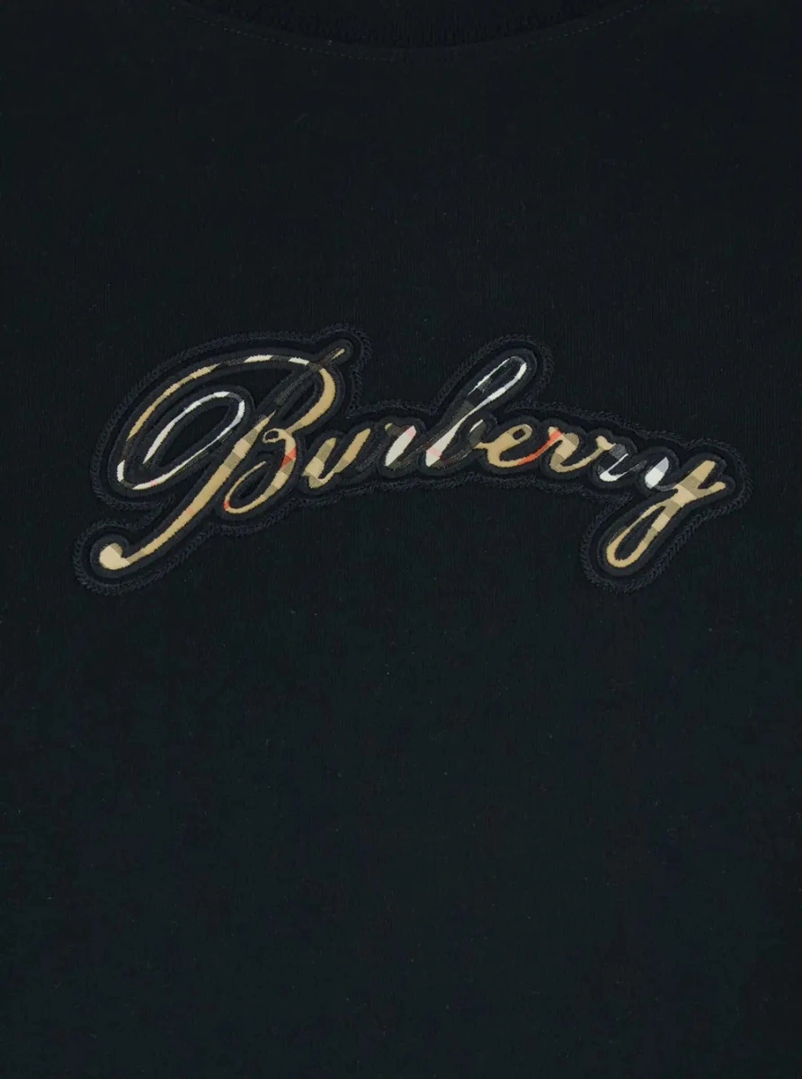 Tricou Burberry negru din bumbac - Img 3