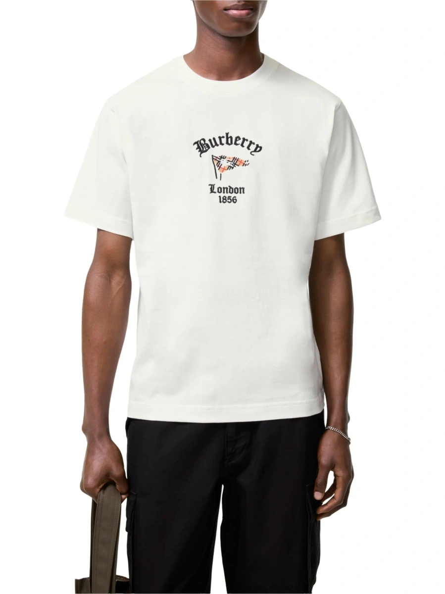 Tricou Burberry neutru din bumbac - Img 2