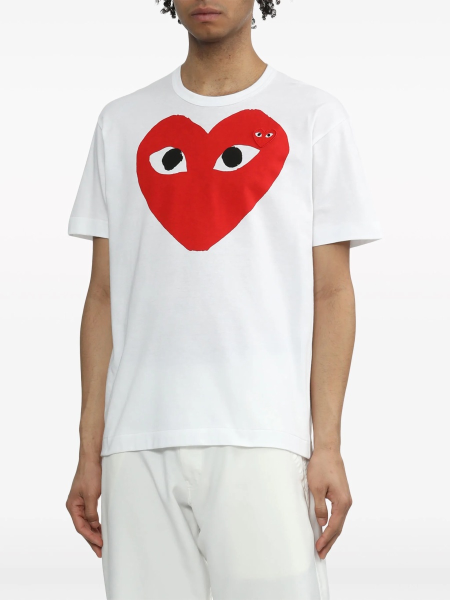 Tricou Comme des Garçons alb din bumbac - Img 3