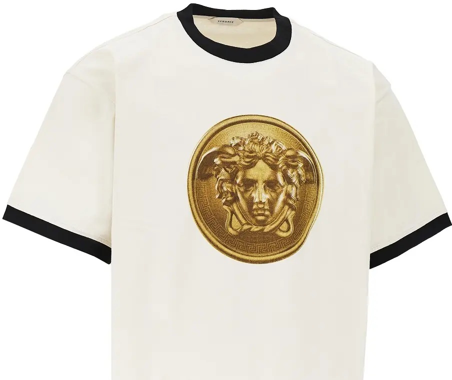 Tricou Cotton T-shirt with Medusa Coin print - Img 2