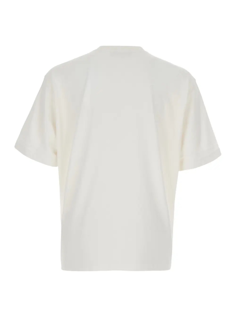 Tricou Crew Neck Heavyweight T-shirt with crew neck and short sleeves in White Cotton for Men - Img 2