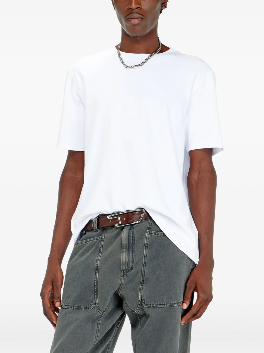 Tricou Diesel alb din elastan si bumbac organic - Img 3