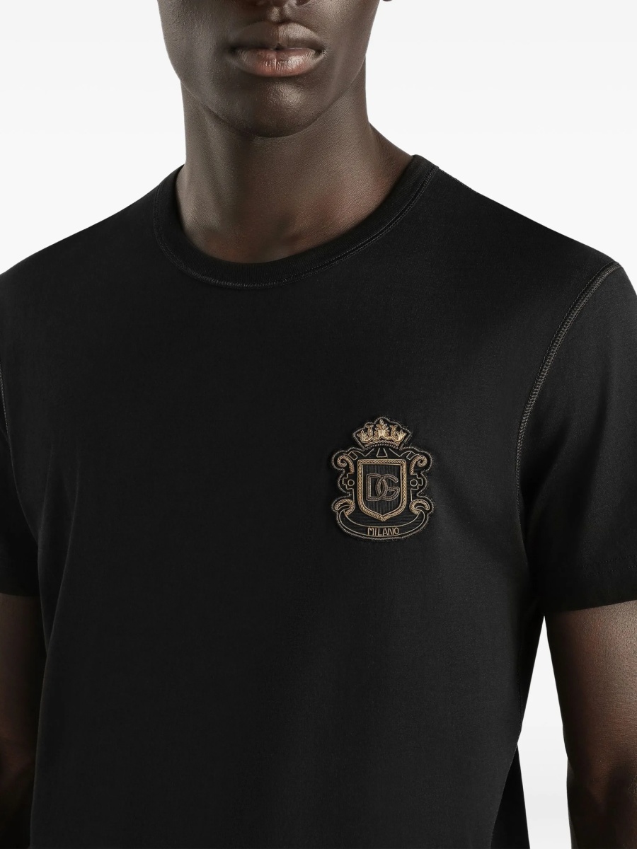 Tricou Dolce &amp; Gabbana negru din bumbac - Img 5