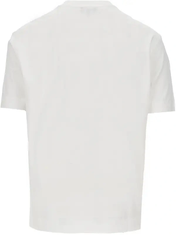Tricou Emporio Armani alb din jerse - Img 3