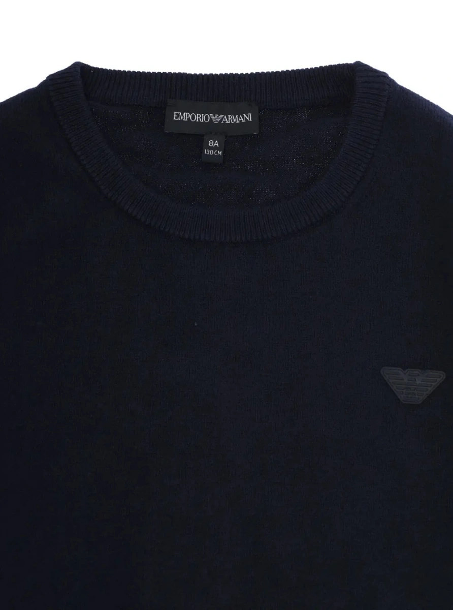 Tricou EMPORIO ARMANI KIDS albastru din bumbac - Img 3