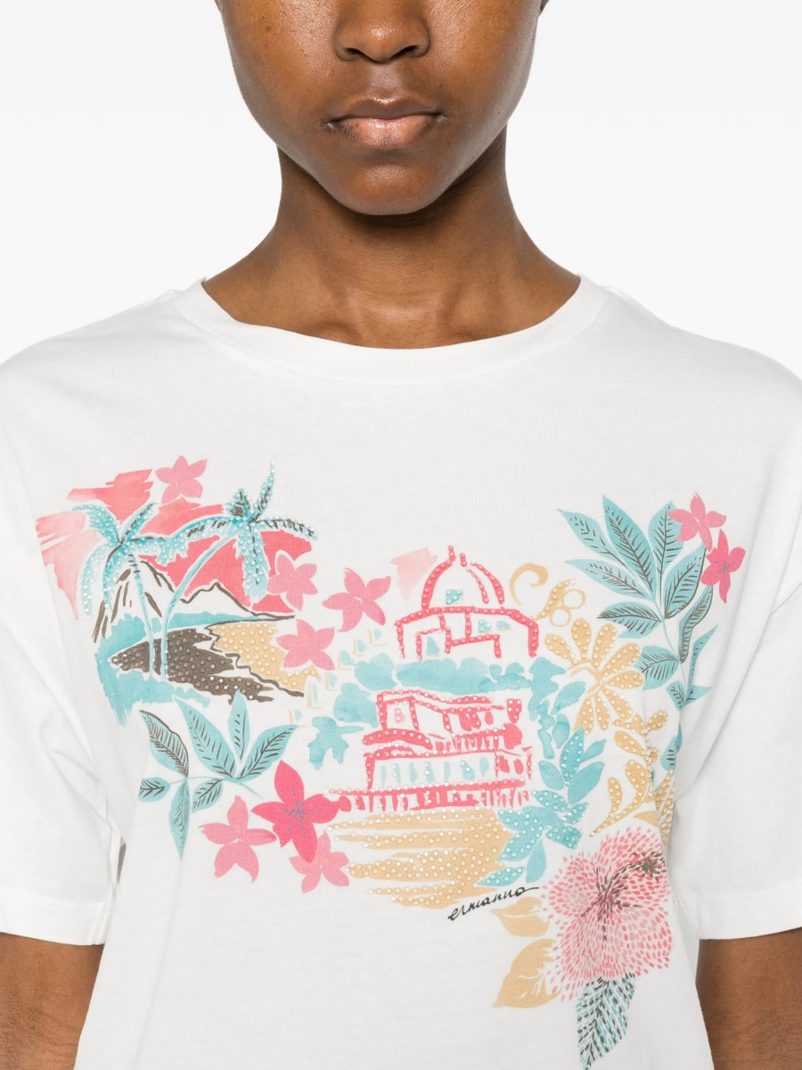Tricou Ermanno Scervino alb - Img 5