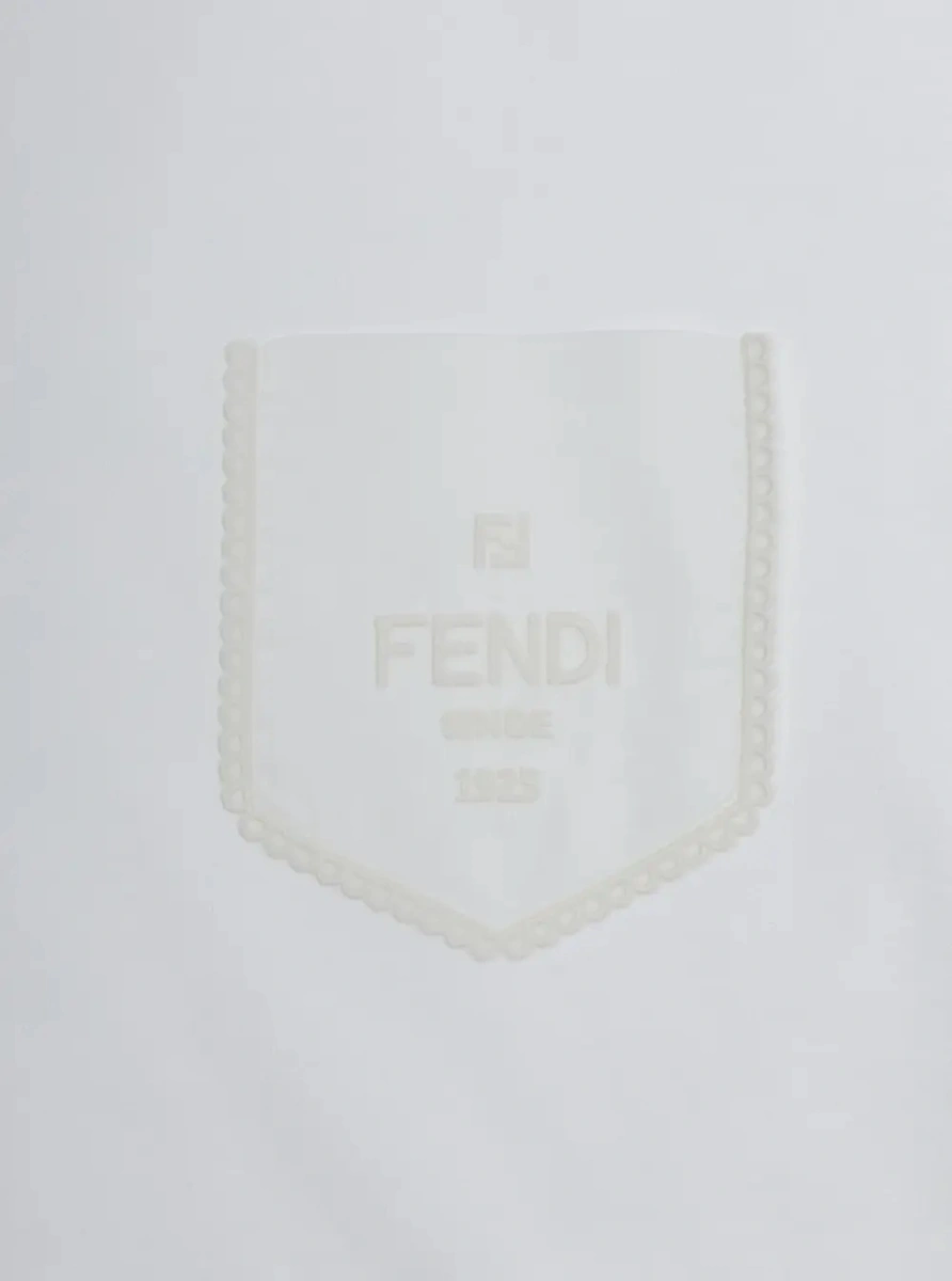 Tricou Fendi alb din bumbac - Img 3