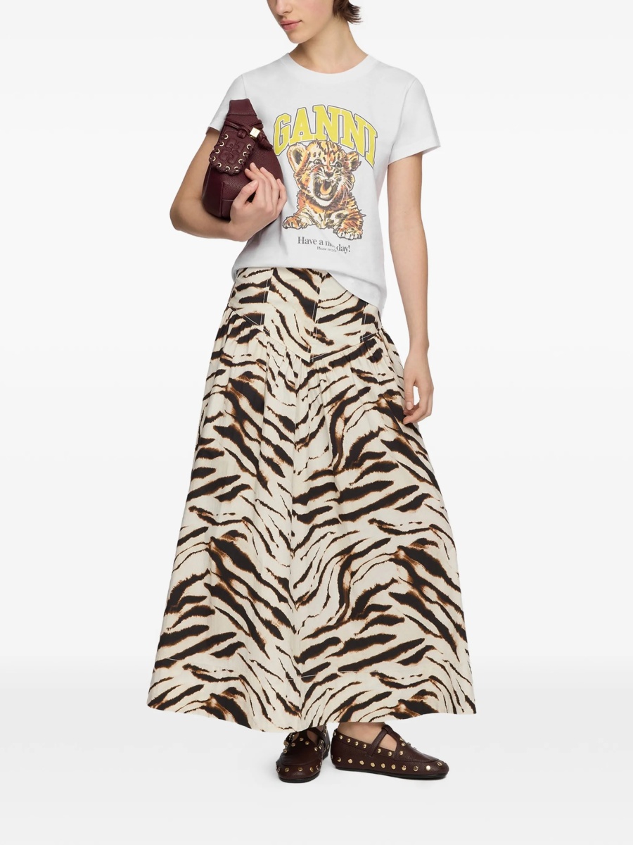 Tricou Ganni alb - Img 2