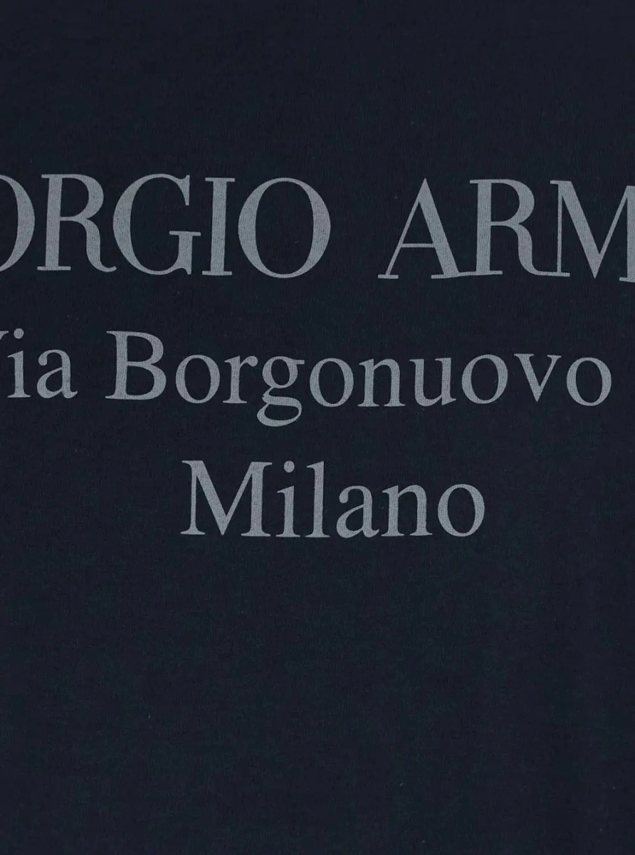 Tricou Giorgio Armani albastru din bumbac - Img 3