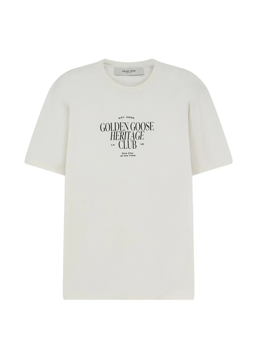 Tricou Golden Goose alb din bumbac - Img 6