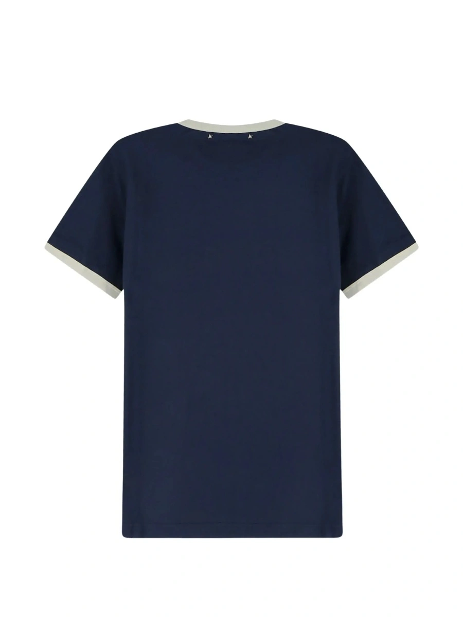 Tricou Golden Goose albastru din bumbac - Img 4