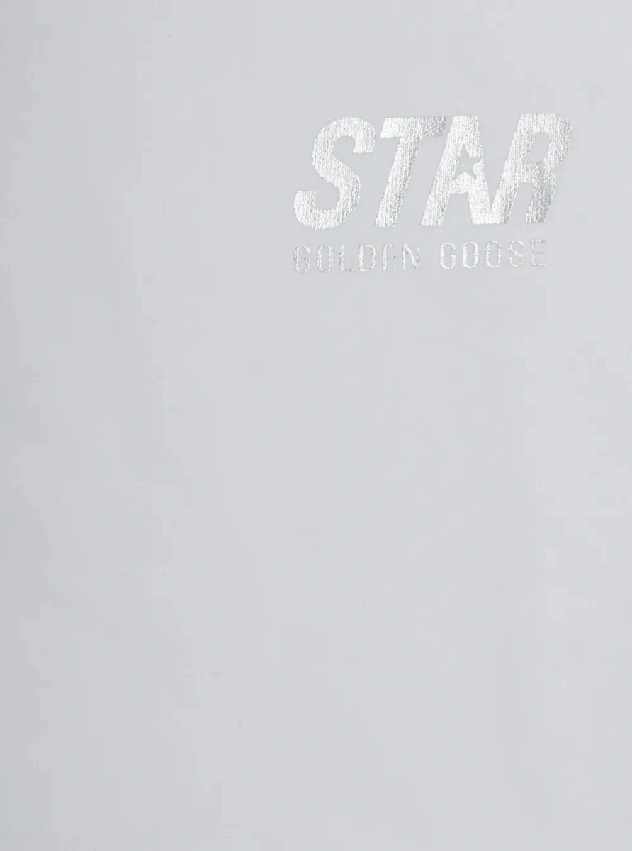 Tricou GOLDEN GOOSE KIDS alb din bumbac - Img 3