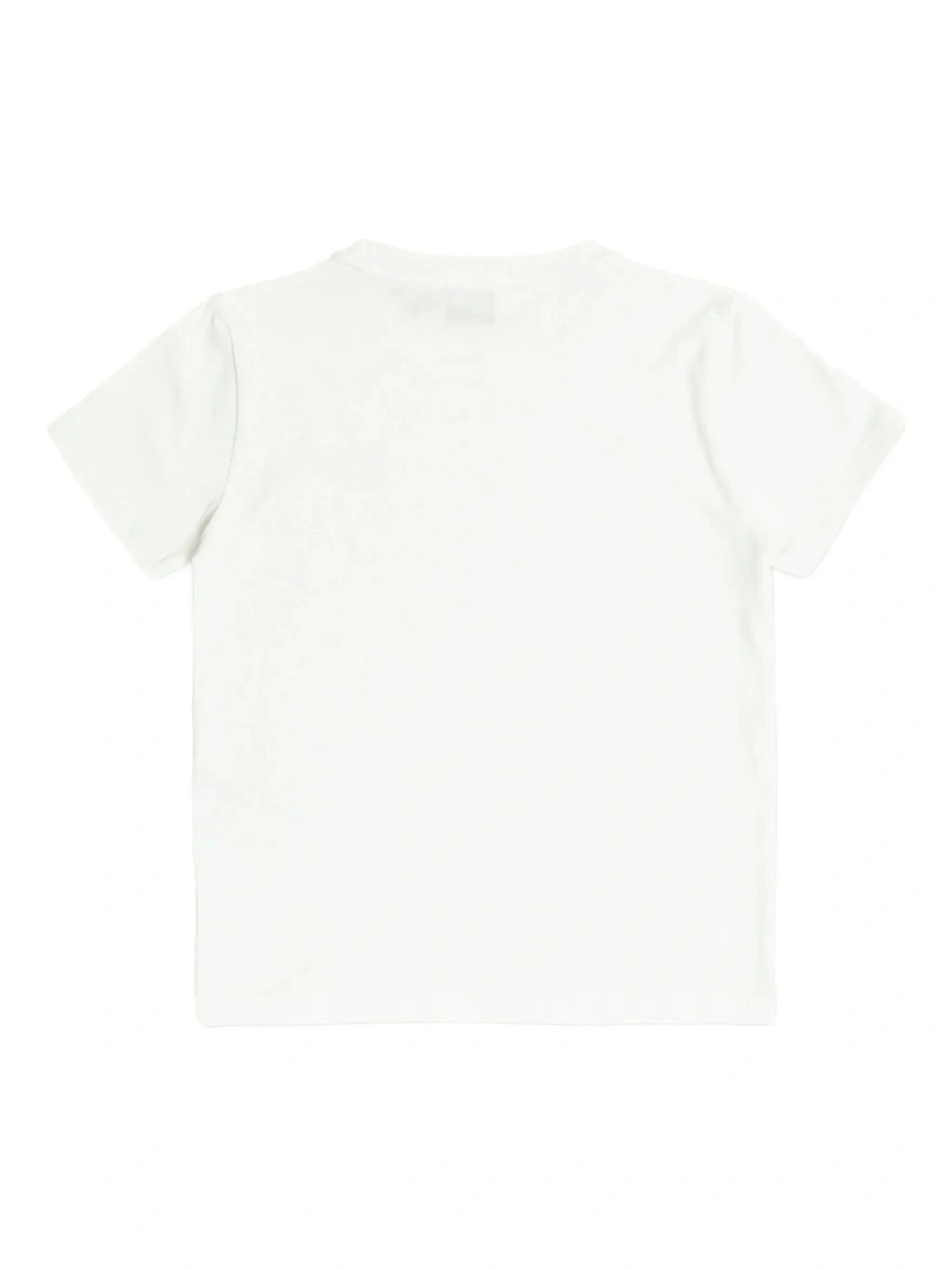 Tricou GOLDEN GOOSE KIDS alb din bumbac - Img 4