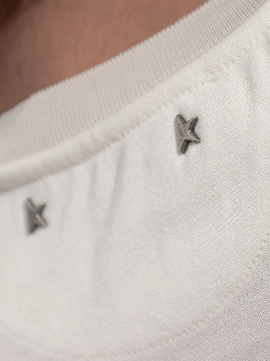 Tricou Golden Goose star alb - Img 5